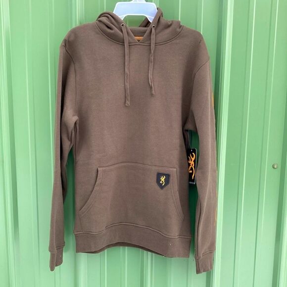 Men’s Browning Hoodie Sweatshirt Top Western Country Hunter Size S - Picture 1 of 2